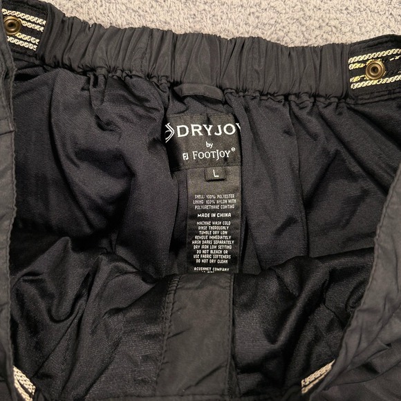 FootJoy DryJoys Pants Mens Large Long Black Golf Rain Waterproof‎ Windproof - Picture 7 of 13